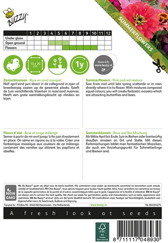 Fleurs d’été mélange Rose et rouge Buzzy-2