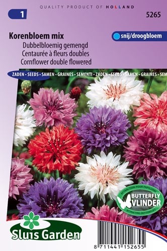 Centaurée à fleurs doubles en mélange