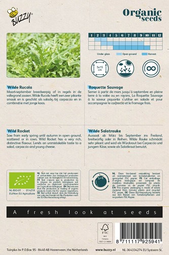 Biologische zaden Rucola Wilde Meerjarige-2