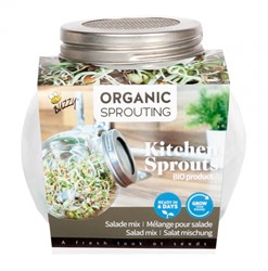 Organic Sprouting pot en verre - Mélange de salade
