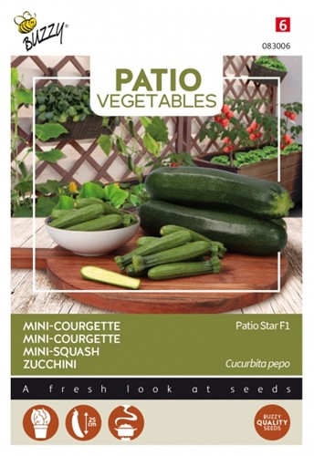 Mini-Courgette Patio Star - Buzzy Patio Vegetables