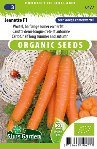 Carotte demi-longue d'été et automne Jeanette F1 EKO