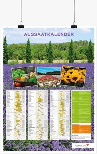 Poster Calendrier des Semis Allemand - Plié