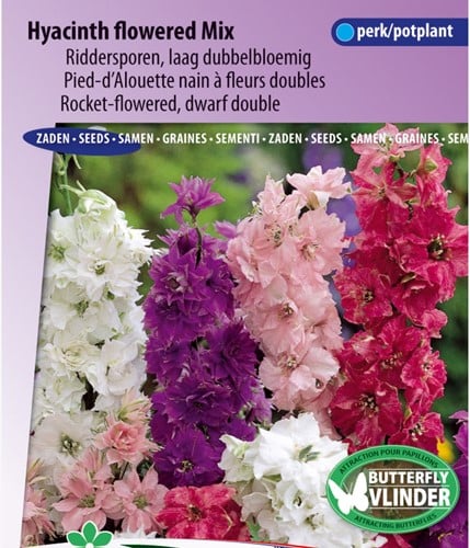Pied d'Alouette nain à fleurs doubles Hyacinth Flowered Mix