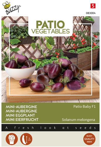 Mini-Aubergine Patio Baby F1 - Buzzy Patio Vegetables