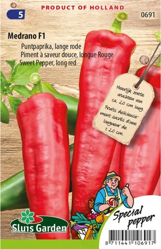 Puntpaprika, lange rode Medrano F1-2