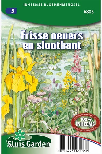 Berges, rebords d'un fossé, prés humides et verts – Mélange de fleurs sauvages locales